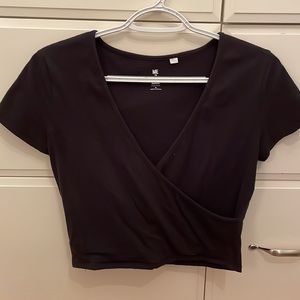 Pacsun Me to We Black Crop Top